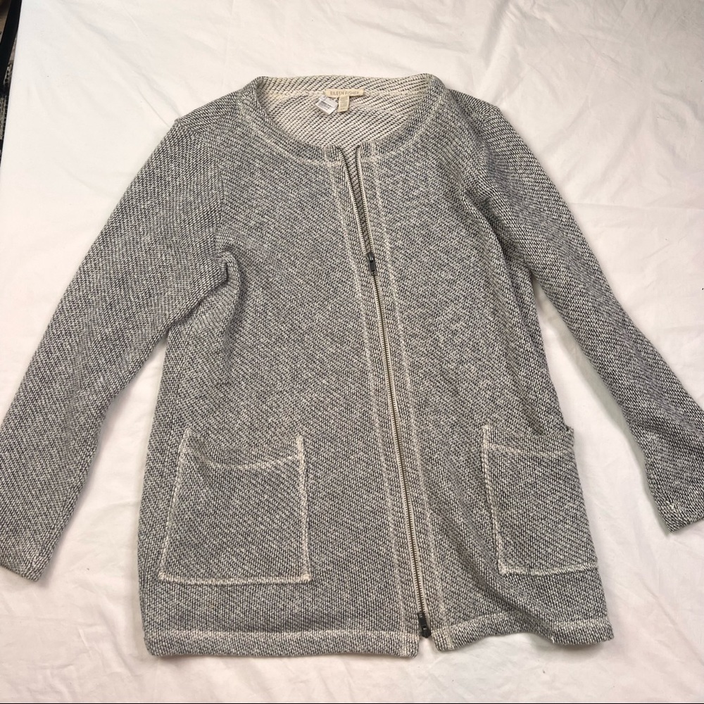 Eileen Fisher Organic Cotton Long sleeve Cardigan Sweater top Size Small L050922